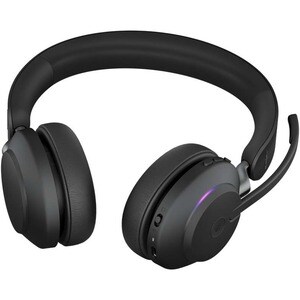 Jabra Evolve2 65 Headset With Charging Stand - Stereo - USB Type A - Wireless - Bluetooth - Over-the-head - Binaural - Sup