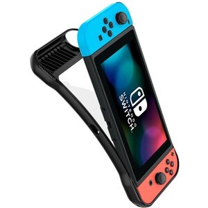 Spigen Rugged Armor Rugged Carrying Case Nintendo Gaming Console - Matte Black, Transparent - Drop Resistant - Thermoplast