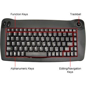 Solidtek USB Mini Keyboard 88 Keys with Trackball Mouse KB-5010BU - USB - Trackball - QWERTY