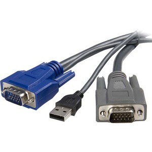 StarTech.com 1,8m (6 ft.) Ultra-Thin USB VGA 2-in-1 KVM Cable - First End: 1 x 15-pin HD-15 - Male - Second End: 1 x 15-pi