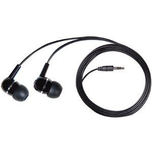 V7 HA100-2EP Wired Earbud Binaural Stereo Earphone - Black - In-ear - 32 Ohm - 20 Hz to 20 kHz - 1.20 m Cable - Mini-phone