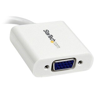StarTech.com Mini DisplayPort to VGA Adapter - White - 1080p - Thunderbolt to VGA Monitor Adapter - Mini DP to VGA Convert