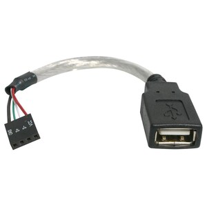 StarTech.com 15cm 6in. USB 2.0 Cable - USB A Female to USB Motherboard 4 Pin Header F/F - First End: 1 x 4-pin Type A Fema