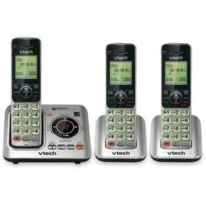 VTech CS6629-3 DECT 6.0 Cordless Phone - Cordless - Corded - 1 x Phone Line - 3 x Handset - Speakerphone - Answering Machi