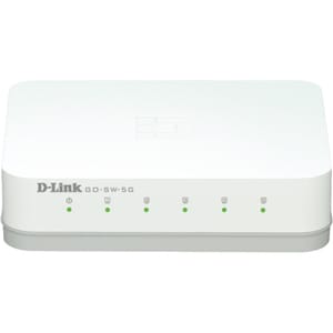 D-Link 5-Port Unmanaged Gigabit Switch - 5 Ports - 10/100/1000Base-T - 2 Layer Supported - Desktop - 3 Year Limited Warranty