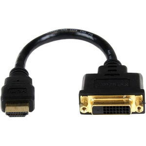 StarTech.com 20cm 8in. HDMI® to DVI-D Video Cable Adapter - HDMI Male to DVI Female - HDMI to DVI Dongle Adapter Cable - F