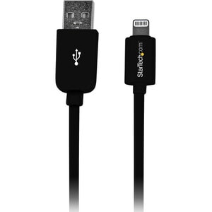 StarTech.com 91cm (3 ft.)Black Apple® 8-pin Lightning Connector to USB Cable for iPhone / iPod / iPad - Charge and Sync Ca
