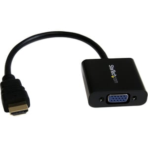StarTech.com HDMI to VGA Adapter - 1080p - 1920 x 1200 - Black - HDMI Converter - VGA to HDMI Monitor Adapter - First End: