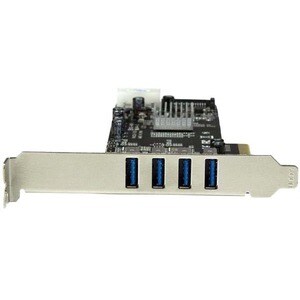 StarTech.com 4 Port PCI Express (PCIe) SuperSpeed USB 3.0 Card Adapter w/ 2 Dedicated 5Gbps Channels - UASP - SATA / LP4 P