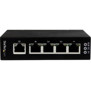StarTech.com Switch Conmutador Industrial Ethernet Gigabit No Gestionado de 5 Puertos RJ45 de Montaje en Pared o Carril DI