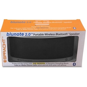 Spracht Blunote2.0 Portable Bluetooth Speaker System - 10 W RMS - Black - Battery Rechargeable - USB