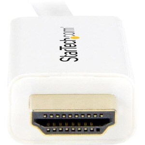 StarTech.com Cable Conversor Mini DisplayPort a HDMI de 1m - Color Blanco - Ultra HD 4K - Extremo prinicpal: 1 x Mini Disp