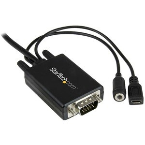 StarTech.com 6 ft 2m Mini DisplayPort to VGA Adapter Cable with Audio - Mini DP to VGA Converter - 1920x1200 - First End: 