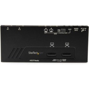 StarTech.com 2x2 HDMI Matrix Switch - 4K UltraHD HDMI Switch with Fast Switching, Auto-Sensing and Serial Control - 3840 ×