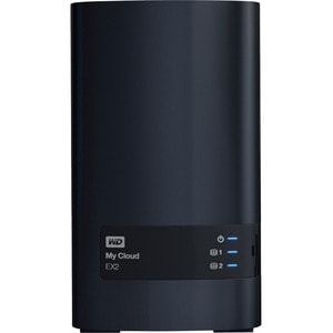WD My Cloud EX2 WDBVBZ0080JCH-EESN 2 x Total Bays NAS Storage System - Marvell 1.20 GHz - 512 MB RAM Tower - RAID Supporte