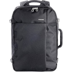 Tucano Tugò Carrying Case (Backpack) for 17.3" Notebook - Black - Water Resistant - Shoulder Strap, Handle, Chest Strap