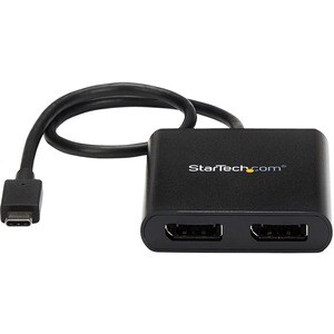 StarTech.com 2-Port Multi Monitor Adapter - USB-C to DisplayPort 1.2 Video Splitter - USB-C to Dual DP MST Hub - TB3 Compa