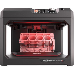 MakerBot Replicator+ 3D Printer - 6.50" x 7.68" x 11.61" Build Size - Fused Deposition Modeling - Single Jet - 3.9 mil Lay