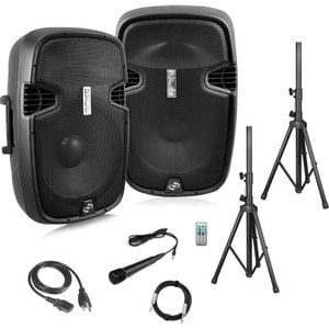Pyle Active + Passive PA Speaker System Kit - 1