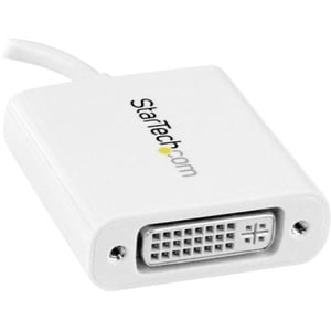 StarTech.com USB-C to DVI Adapter - White - 1 Pack - 1 x 24-pin USB Type C - Male - 1 x 29-pin DVI-I Digital Video - Femal