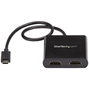 StarTech.com 2-Port Multi Monitor Adapter - USB-C to HDMI Video Splitter - USB Type-C to HDMI MST Hub - Thunderbolt 3 Comp