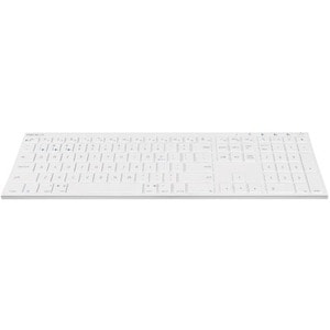 Macally Quick Switch Bluetooth Keyboard for Three Devices - Wireless Connectivity - Bluetooth - 110 Key Multimedia Hot Key