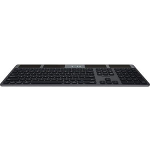 Macally Solar Powered Rechargeable Slim Bluetooth Keyboard for Mac - Wireless Connectivity - Bluetooth - 110 Key - Compute