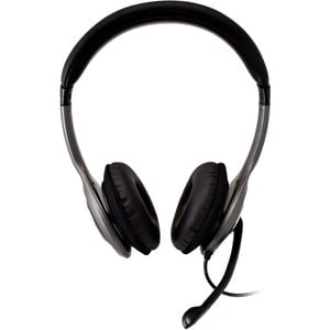 V7 HU521-2EP Wired Over-the-head, On-ear Stereo Headset - Black, Grey - Binaural - Circumaural - 32 Ohm - 20 Hz to 20 kHz 
