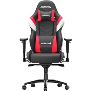 Anda Seat Assassin King AD4XL-03-BWR-PV-W02 Gaming Chair - For Gaming - Foam - Black, White, Red