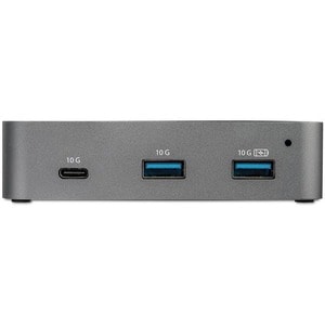StarTech.com USB/Ethernet Combo Hub - USB 3.1 Type C - External - Black, Space Gray - UASP Support - 3 Total USB Port(s) -
