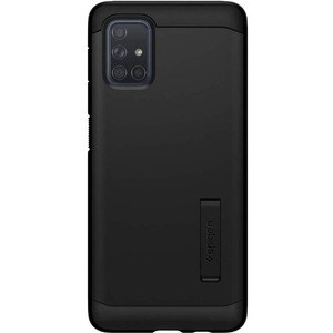 Spigen Tough Armor Case for Samsung Galaxy A71 Smartphone - Black - Drop Resistant, Shock Resistant - Polycarbonate, Therm