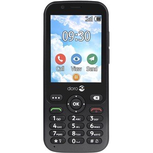Doro 7010 Feature Phone - QVGA 320 x 240 - 4G - Grey - Bar - SIM-free - Rear Camera: 3 Megapixel - 1600 mAh Battery
