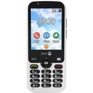 Doro 7010 Feature Phone - QVGA 320 x 240 - 4G - White - Bar - 1 SIM Support - SIM-free - Rear Camera: 3 Megapixel - 1600 m