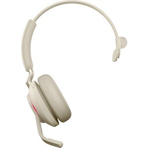 Jabra Evolve2 65 Headset - Mono - USB Type C - Wireless - Bluetooth - Over-the-head - Monaural - Supra-aural - Beige