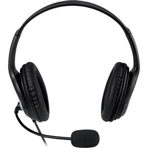 Microsoft LifeChat LX-3000 Wired Over-the-head Stereo Headset - Black/Silver - Binaural - Circumaural - 182.9 cm Cable - N