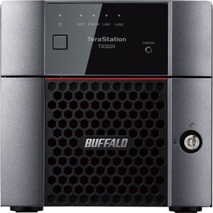 BUFFALO TeraStation 3220DN 2-Bay Desktop NAS 4TB (2x2TB) with HDD NAS Hard Drives Included 2.5GBE / Computer Network Attac