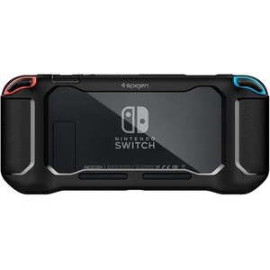Spigen Rugged Armor Rugged Carrying Case Nintendo Gaming Console - Matte Black, Transparent - Drop Resistant - Thermoplast