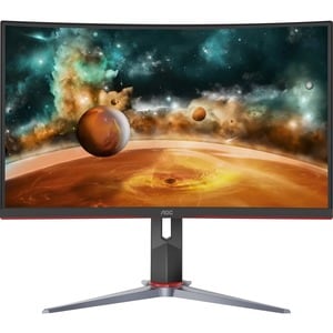 AOC CQ27G2 68.6 cm (27") WQHD Curved Screen WLED Gaming LCD Monitor - 16:9 - Black Red - 685.80 mm Class - Vertical Alignm