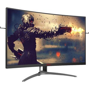 AOC AGON III AG323FCXE 80 cm (31.5") Full HD Curved Screen LED Gaming LCD Monitor - 16:9 - Black, Red - 812.80 mm Class - 