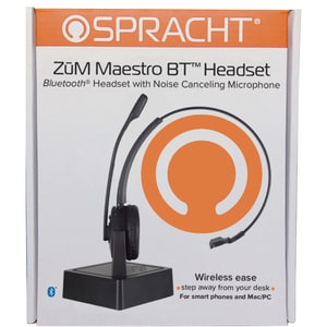 Spracht ZUM Maestro BT Headset - Mono - Wireless - Bluetooth - 33 ft - Over-the-head - Monaural - Supra-aural - Noise Canc