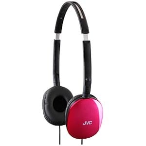 JVC HA-S160 FLATS Headphone - Stereo - Pink - Wired - 32 Ohm - 12 Hz 24 kHz - Gold Plated Connector - Over-the-head - Bina