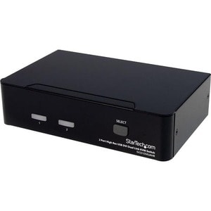 StarTech.com 2 Port High Resolution USB DVI Dual Link KVM Switch with Audio - 2 Computer(s) - 1 Local User(s) - WQUXGA - 3