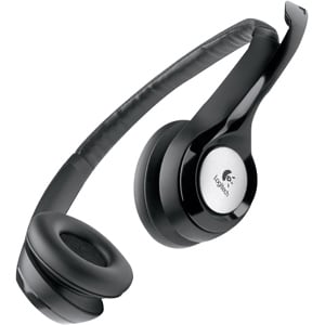 Logitech ClearChat H390 Wired Over-the-head Stereo Headset - Black - Binaural - Ear-cup - 20 Hz to 20 kHz - 240 cm Cable -