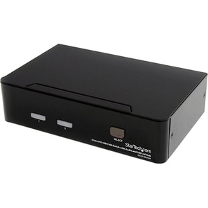 StarTech.com 2 Port DVI USB KVM Switch with Audio and USB 2.0 Hub - Dual Port DVI KVM Switch - 2 Computer(s) - WUXGA - 192