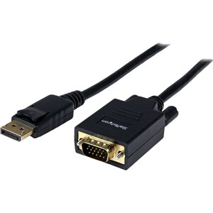 1.8 m DisplayPort to VGA Cable - M/M - HD-15 Male VGA - 20-pin DisplayPort Male Digital Audio/Video - Supports up to1920 x