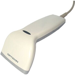 Opticon C37 Handheld Barcode Scanner - Cable Connectivity - Cream - 200 scan/s - 1D - LED - CCD - USB