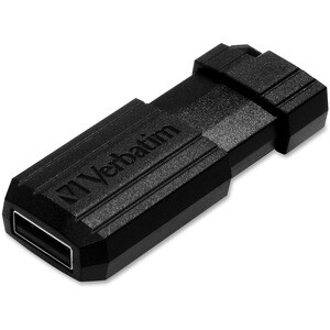 Verbatim PinStripe 32 GB USB Flash Drive - Black - 2 Year Warranty - 1 Each