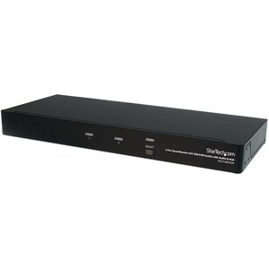 StarTech.com 2 Port Quad Monitor Dual-Link DVI USB KVM Switch with Audio & Hub - 2 Computer(s) - WQXGA - 2560 x 1600 - 5 x