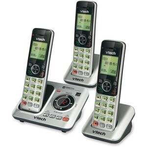 VTech CS6629-3 DECT 6.0 Cordless Phone - Cordless - Corded - 1 x Phone Line - 3 x Handset - Speakerphone - Answering Machi