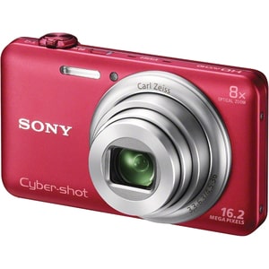 Sony Cyber-shot DSC-WX80 16.2 Megapixel Compact Camera - Red - 1/2.3" Exmor R CMOS Sensor - 2.7" Touchscreen LCD - 8x Opti